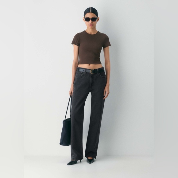 Aritzia Babaton | Contour Crew Waist T-Shirt | Turquoise/green | M - Picture 9 of 10